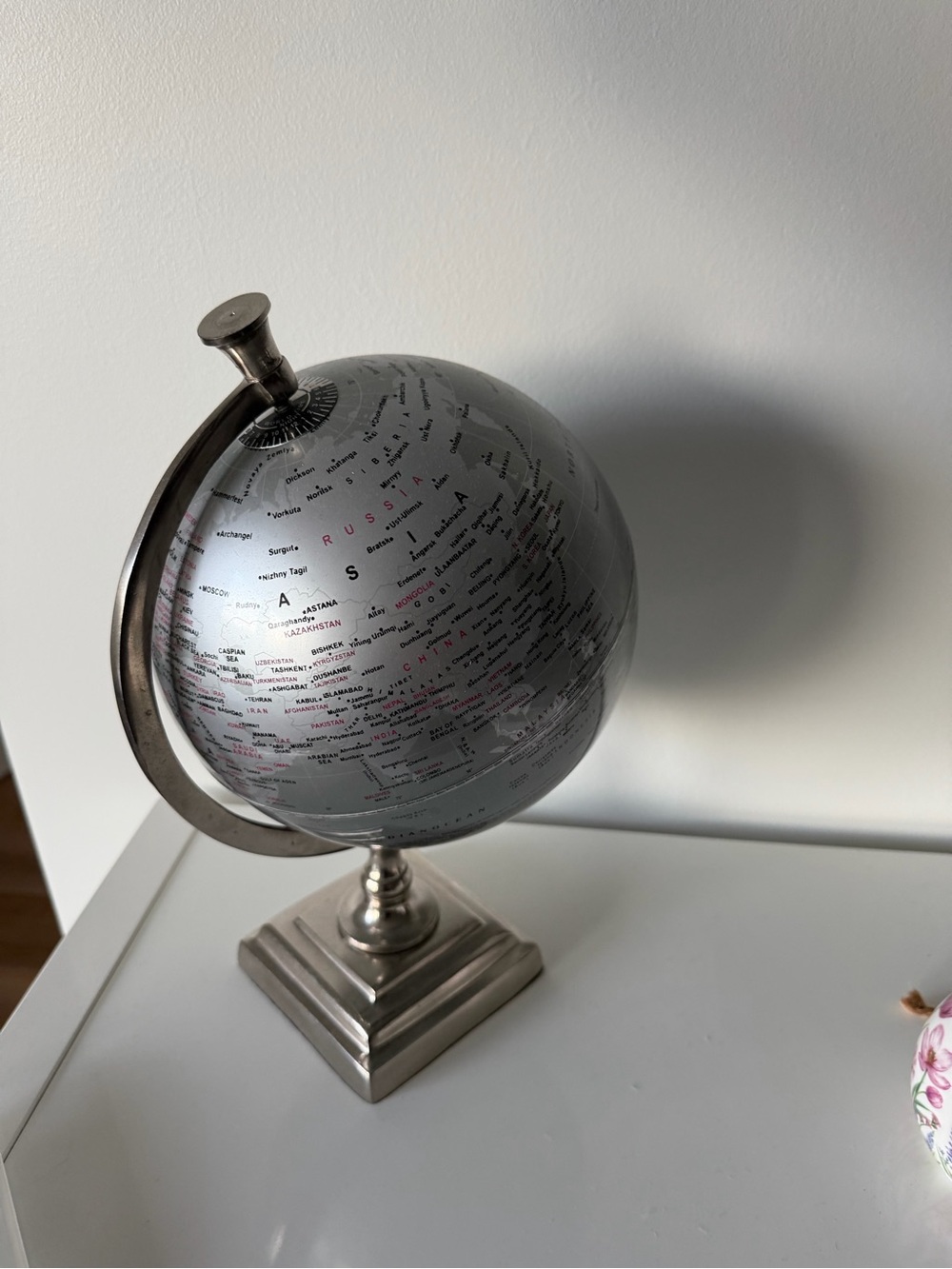 Gray Metallic Desk Globe Home Accent - Picture 4 of 4